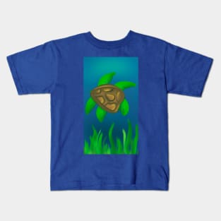 Swimming turtle Kids T-Shirt